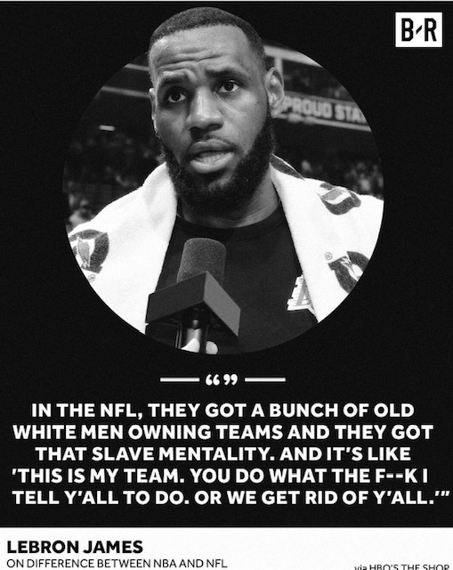 lebron james slave mentality