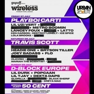 50 CENT, TRAVIS SCOTT & MORE PERFORMING AT WIRELESS FESTIVAL