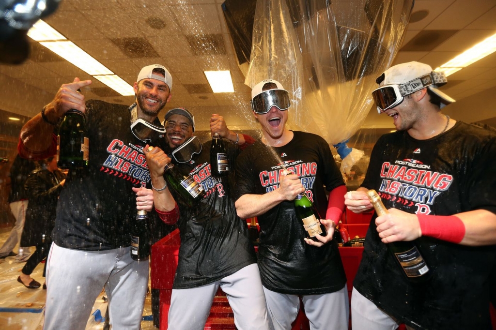 Boston Red Sox World Series Party Gives New Meaning To Poppin' Bottles