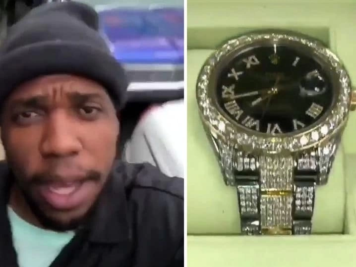 RAPPER CURREN$Y REWARDS SAINTS PLAYER ALVIN KAMARA WITH DIAMOND ENCRUSTED ROLEX