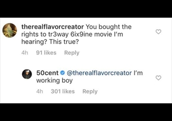 50 CENT HINTS AT WORKING ON TEKASHI 69 BIOPIC