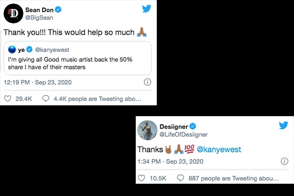 YEEZY GIVES HIS ARTISTS OWNERSHIP OF THEIR MASTERS