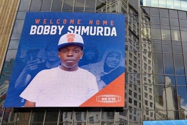 FAKE KNICKS BILLBOARD FOR BOBBY SHMURDA
