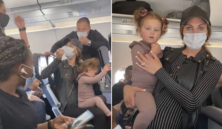 PREGO MOM KICKED OFF FLIGHT FOR NO MASK
