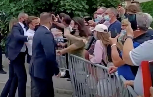 FRENCH PRESIDENT GETS THE $#!+ SMACKED OUT OF HIM